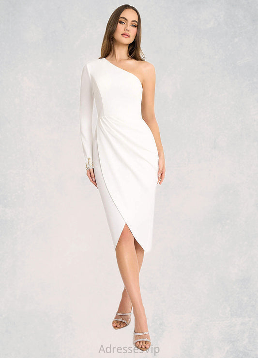 Kiley Kensie White One Shoulder Midi Dress Atelier Dresses | Azazie HCP0022883