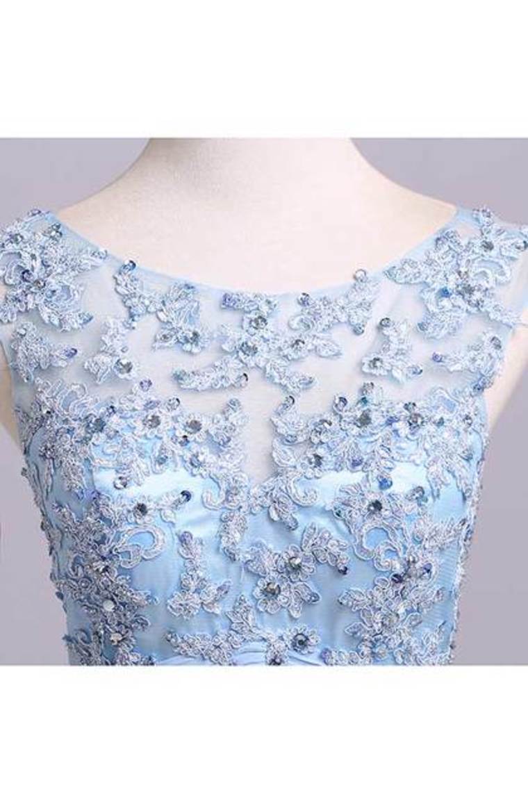 2024 New Arrival Bateau Neckline Embellished Tulle Bodice With Beaded Applique Chiffon