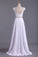 2023 Cap Sleeves Prom Dresses Scoop A Line Beaded Bodice Floor Length