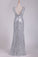 2023 Open Back Bridesmaid Dresses Scoop Sequins Floor Length