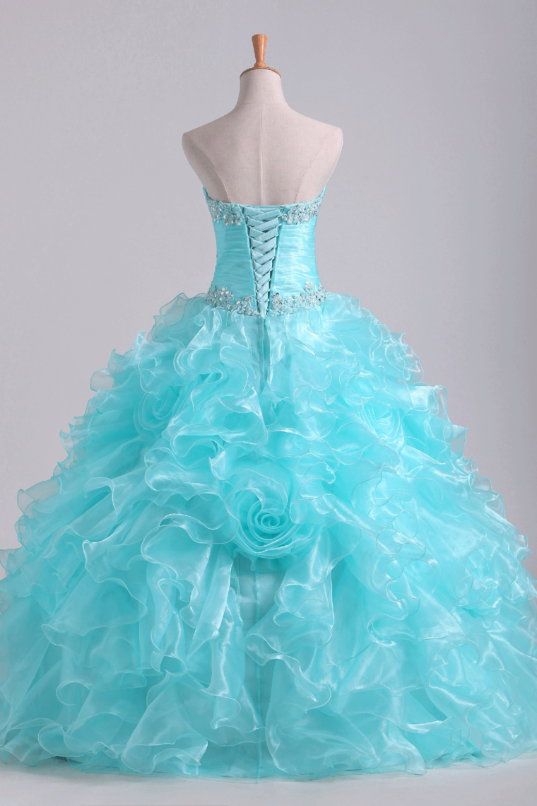 2023 Quinceanera Dresses Fabulous Sweetheart Ruffled Bodice Floor Length