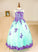 (Petticoat Tulle Flower Girl Dresses Girl Scoop Neck Beading With Floor-length Ball-Gown/Princess Dress included) Paulina Flower - Sleeveless NOT