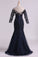 2023 Bateau Half Sleeves Mother Of The Bride Dresses Floor Length Tulle With Applique