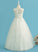 Annika Tulle/Lace Flower Scoop Dress Flower Girl Dresses With Girl Ball-Gown/Princess - Neck Sleeveless Beading Floor-length