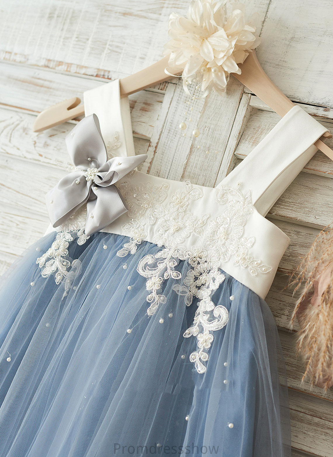 Flower Sleeveless Eve - Tulle/Lace Knee-length A-Line Dress Flower Girl Dresses Straps Girl