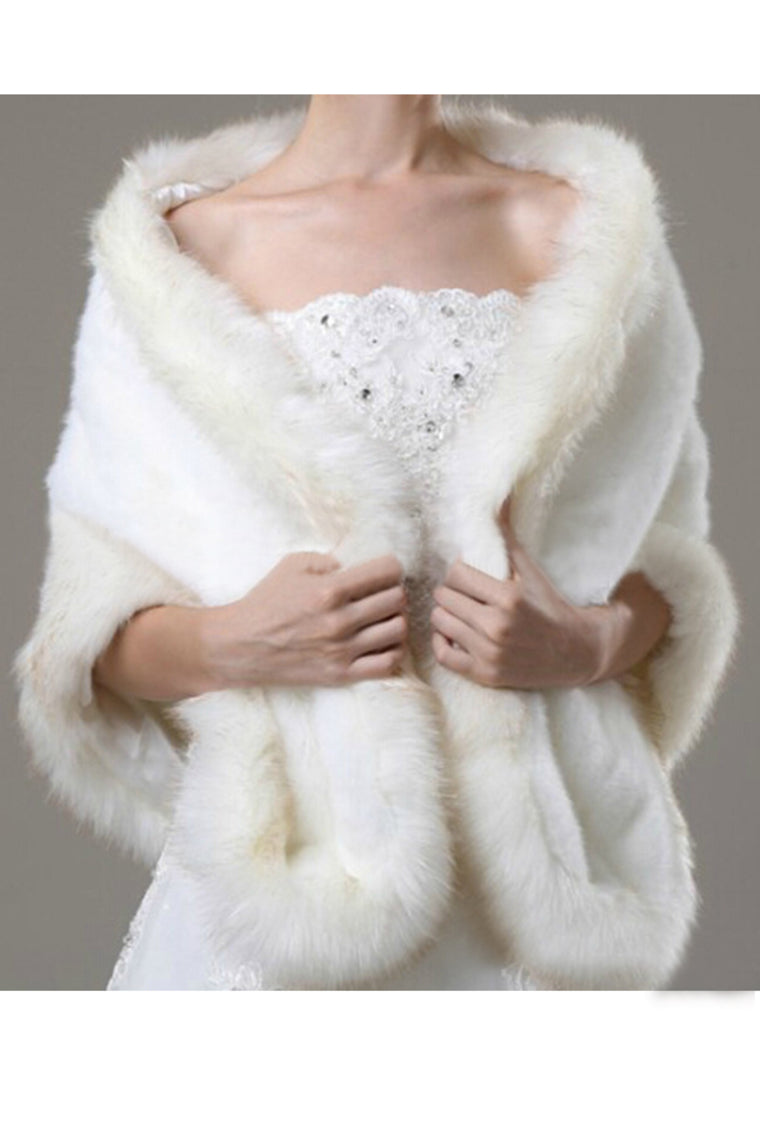 Graceful Faux Fur Wedding Wrap