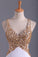 2024 Straps Prom Dresses Open Back Sheath/Column With Golden Beading Chiffon