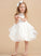 Flower Girl Dresses Kyla - Organza V Ball-Gown/Princess Sleeveless With Back Knee-length Neck Dress Girl Scoop Flower