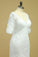 2023 Mermaid Wedding Dresses V-Neck 3/4 Sleeves Court Train Tulle V-Back With Covered Button