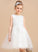 Lace/Bow(s) - Flower Girl Neck Sarah With Dress Sleeveless Tulle/Lace Flower Girl Dresses Scoop Knee-length A-Line