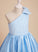 Dress One-Shoulder Beading/Bow(s) Nan - A-Line Knee-length Sleeveless Flower With Girl Satin/Tulle Flower Girl Dresses