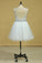 2024 Scoop Beaded Bodice A Line Prom Dress Short/Mini With Tulle Skirt White Plus Size