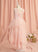 - Lace/Flower(s)/V With Sleeveless Tulle Dress Asymmetrical Flower Girl Dresses Ball-Gown/Princess Allison Girl Back Scoop Neck Flower