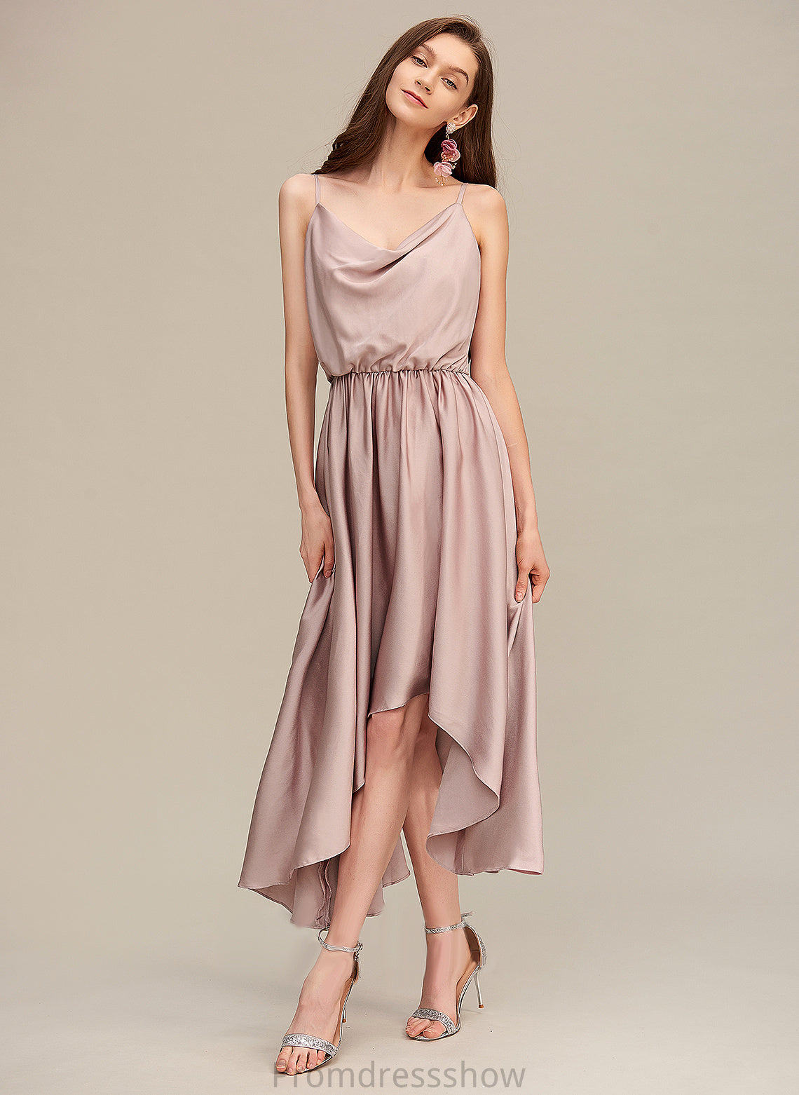 Gianna Cowl A-line Dresses Neck Formal Dresses