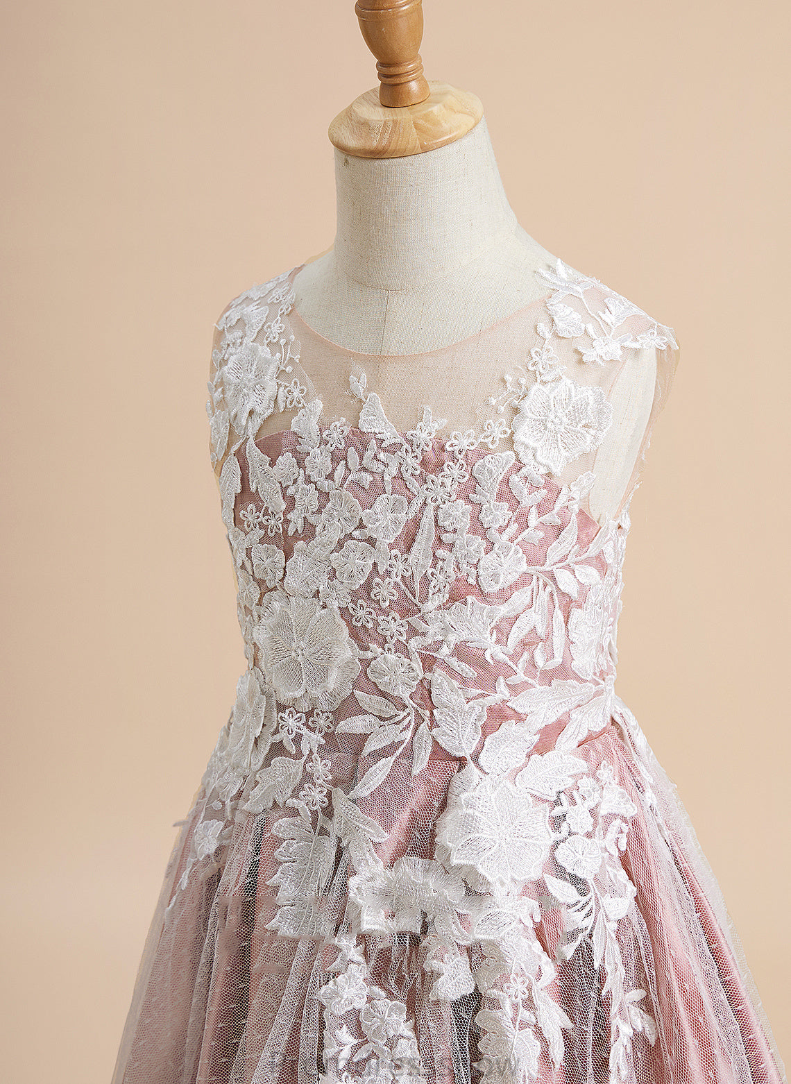 Scoop Floor-length - Dress With Lace Flower Flower Girl Dresses Neck Tulle Glenda A-Line Sleeveless Girl