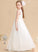 Annika Tulle/Lace Flower Scoop Dress Flower Girl Dresses With Girl Ball-Gown/Princess - Neck Sleeveless Beading Floor-length