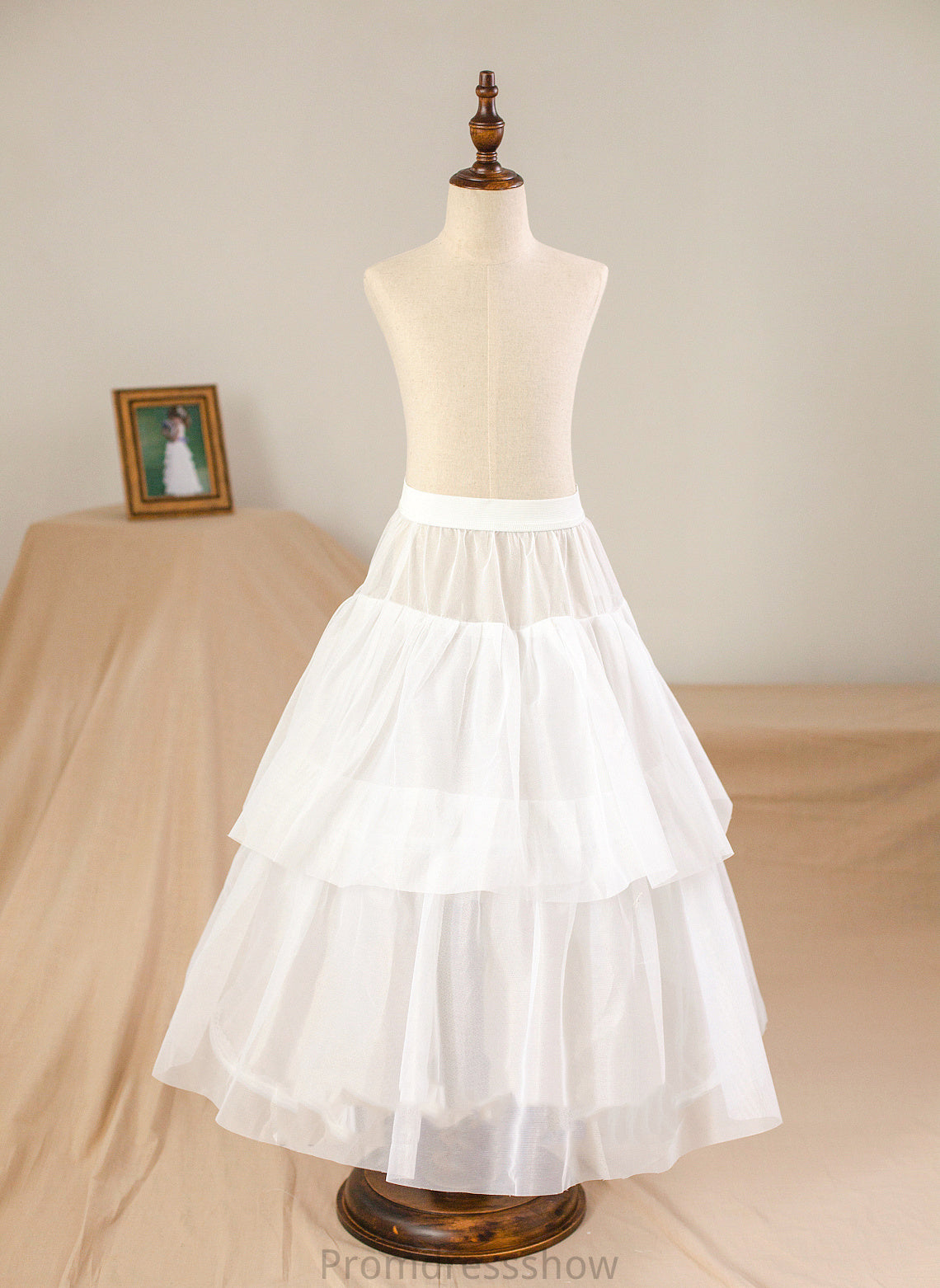 Bow(s) With Floor-length Ball-Gown/Princess NOT Organza/Satin (Petticoat Scoop included) Girl Mallory Flower - Neck Flower Girl Dresses Dress Sleeveless