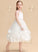 With Dress Flower Girl Dresses Beading A-Line Sleeveless Girl Tea-length Isabell Satin/Tulle - Straps Flower