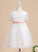 Eve Dress Girl Tulle/Lace With Knee-length Short Sleeves - A-Line Scoop Flower Girl Dresses Neck Flower Sash/Flower(s)