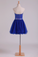 2024 New Arrival Dark Royal Blue A Line Sweetheart Homecoming Dresses Tulle Short With Beads