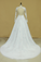 2024 Hot Wedding Dresses Scoop Long Sleeves With Applique & Sash Tulle