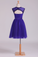2023 Homecoming Dresses Off The Shoulder Dark Royal Blue Tulle & Lace A Line