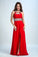 2023 Sexy Prom Dresses A Line Scoop Sweep/Brush Red Open Back