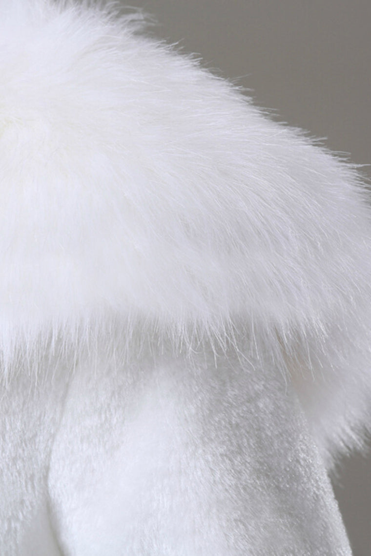 Glamorous 3/4 Length Sleeve Faux Fur Wedding Wrap