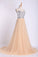 2023 Sweetheart A Line Sweep Train Prom Dresses Tulle With Beads
