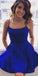 Simple Short Dresses With Pockets Royal Blue Homecoming Dresses Mira HC10344