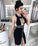 Deep V Melina Homecoming Dresses Neck With Slit HC1036