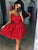 Appliques Short Red Lina Cocktail Lace Homecoming Dresses Straps Dress HC10506