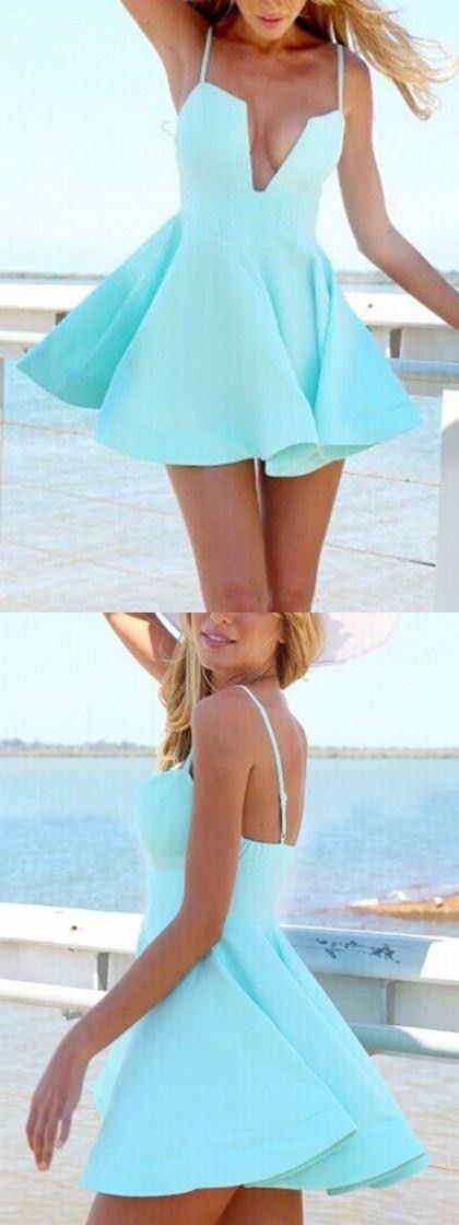 Womens Fashion Cute Light Blue Dresses Chic Tiara Homecoming Dresses HC10793