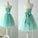 Lovely Strapless Arielle Homecoming Dresses Mint Tulle Short For Teens HC11446