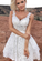 Cute Yoselin Homecoming Dresses Lace V Neck Short White HC11741