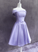Lovely Off Shoulder Style Homecoming Dresses Satin Anaya Light Purple HC12688