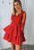 Homecoming Dresses Aliana Lace Long Sleeves Red Formal Graduation HC13224