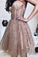 Judy Homecoming Dresses Sparkly Beaded Strapless Dusty Rose HC15549