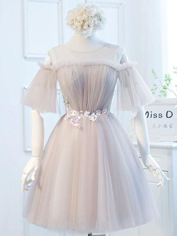 Charming Tulle Scoop Neckline Elegant For Homecoming Dresses Isabell Teens HC16106