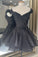 Off The Shoulder Black Short Homecoming Dresses Sue Party Dress HC16558