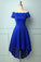 Off Shoulder Homecoming Dresses Royal Blue Katie Asymmetrical Dress HC17520