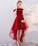 Dark Red Homecoming Dresses Claire Lace High Low Tulle With HC19835