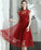 Burgundy Tulle Lace Kyra Homecoming Dresses Short Dress HC2050