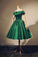 Simple Green Short Homecoming Dresses Alexus Green Evening Dress HC2067