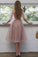 PINK TULLE BEADS SHORT Aimee Homecoming Dresses PARTY DRESS HC20774