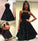 Black Short A Line Lilliana Homecoming Dresses Dress Halter Black HC21345