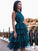 Charming Halter Blue Tulle Short Homecoming Dresses Aiyana Cheap HC22743