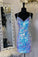 Spaghetti Homecoming Dresses Muriel Straps Tight Blue Sequins Party Dress HC23566
