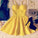 Spaghetti Straps Cute Dress Yellow Hillary Homecoming Dresses For Girls HC2365