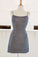 Olga Homecoming Dresses Tight Grey Short With Double Straps HC24699